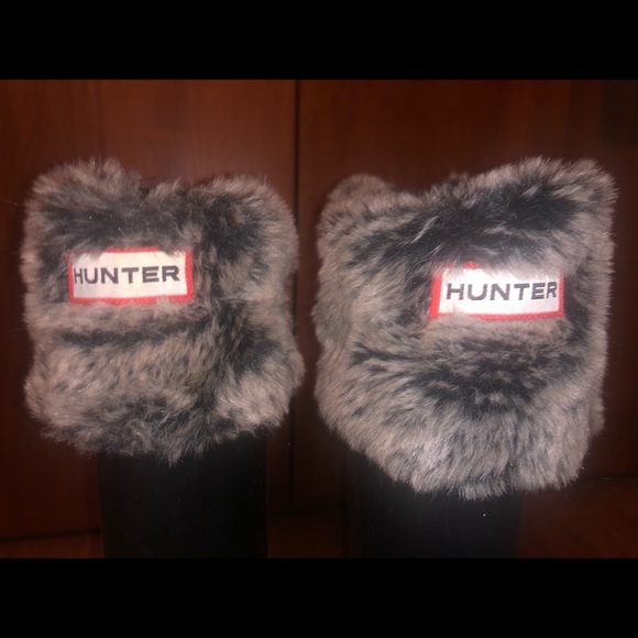 Black Hunter Boots + Fur Fleece Inserts US size 7 - Picture 2 of 8